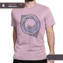 T-shirt Viking L'oeil D'Odin -Viking Soldes Magasin t shirt oeil rose
