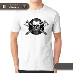 T-shirt Viking Crâne De Ragnar