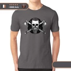 T-shirt Viking Crâne De Ragnar -Viking Soldes Magasin t shirt ragnar gris fonce 1cfbec30 6f3c 479d 9987 ba414dc63fc0