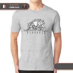 T-shirt Viking Sanglier -Viking Soldes Magasin t shirt sanglier gris