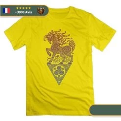 T-shirt Viking Sleipnir -Viking Soldes Magasin t shirt sleipnir jaune