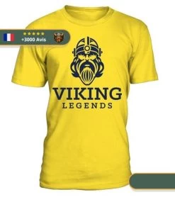 T-Shirt Viking Legends 8 T-Shirt Viking Legends -Viking Soldes Magasin t shirt viking legends jaune